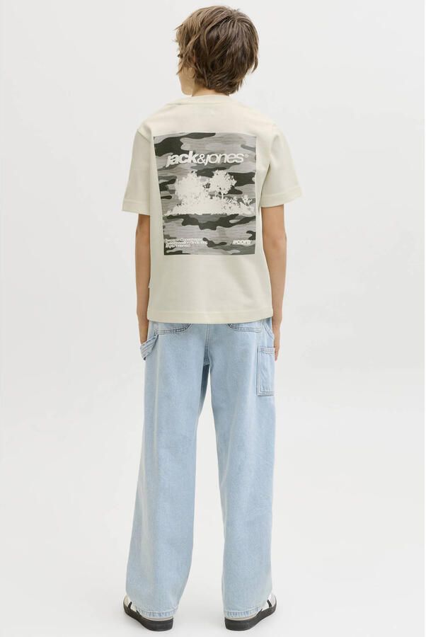 JACK & JONES JUNIOR T-shirt met backprint beige - Foto 3