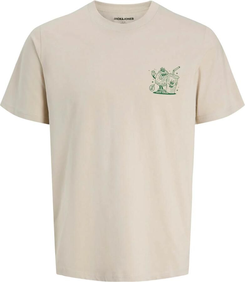 JACK & JONES JUNIOR T-shirt met backprint beige