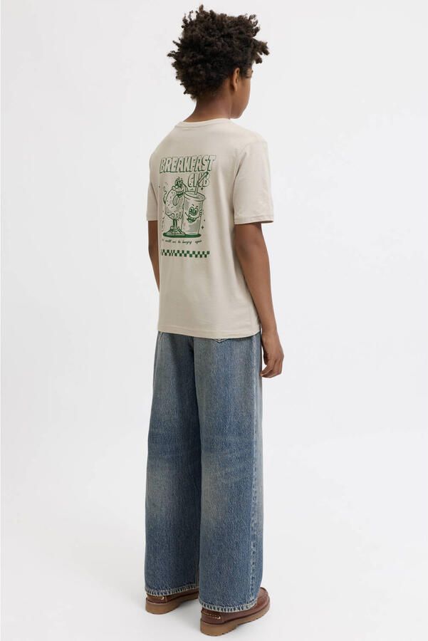 JACK & JONES JUNIOR T-shirt met backprint beige - Foto 3