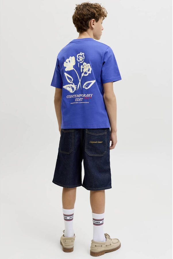JACK & JONES JUNIOR T-shirt met backprint blauw - Foto 2