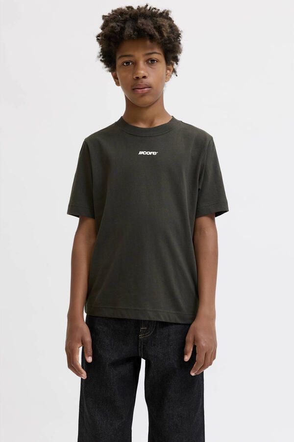 JACK & JONES JUNIOR T-shirt met backprint bruin