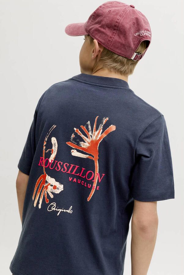 JACK & JONES JUNIOR T-shirt met backprint donkerblauw - Foto 2