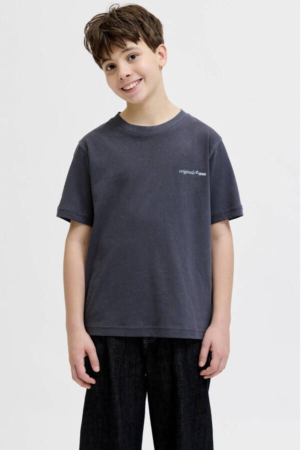 JACK & JONES JUNIOR T-shirt met backprint donkerblauw