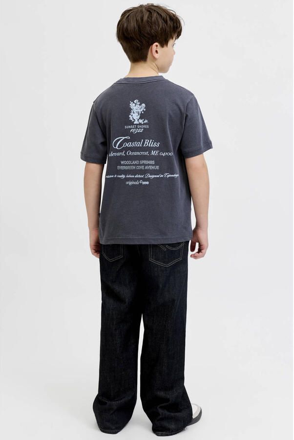 JACK & JONES JUNIOR T-shirt met backprint donkerblauw - Foto 3