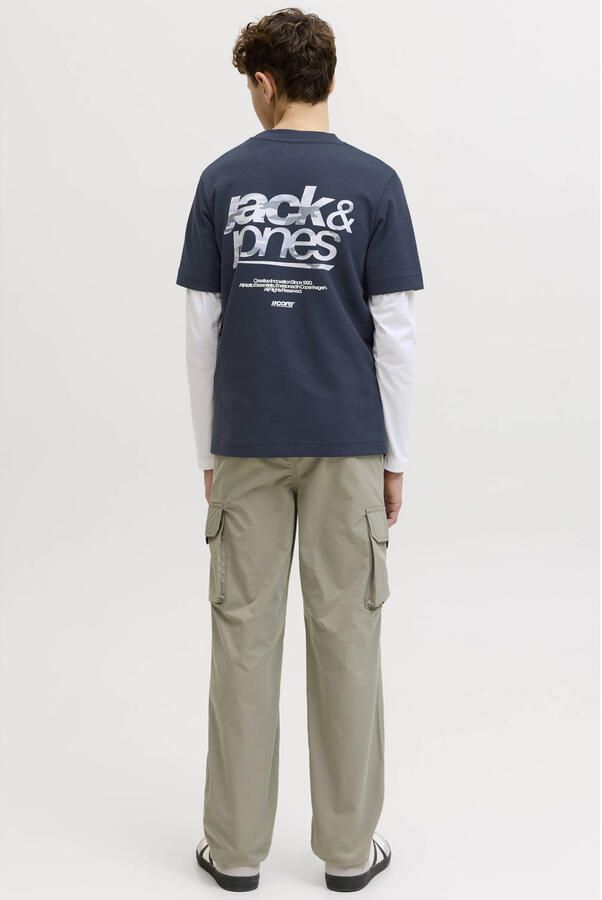 JACK & JONES JUNIOR T-shirt met backprint donkerblauw - Foto 3