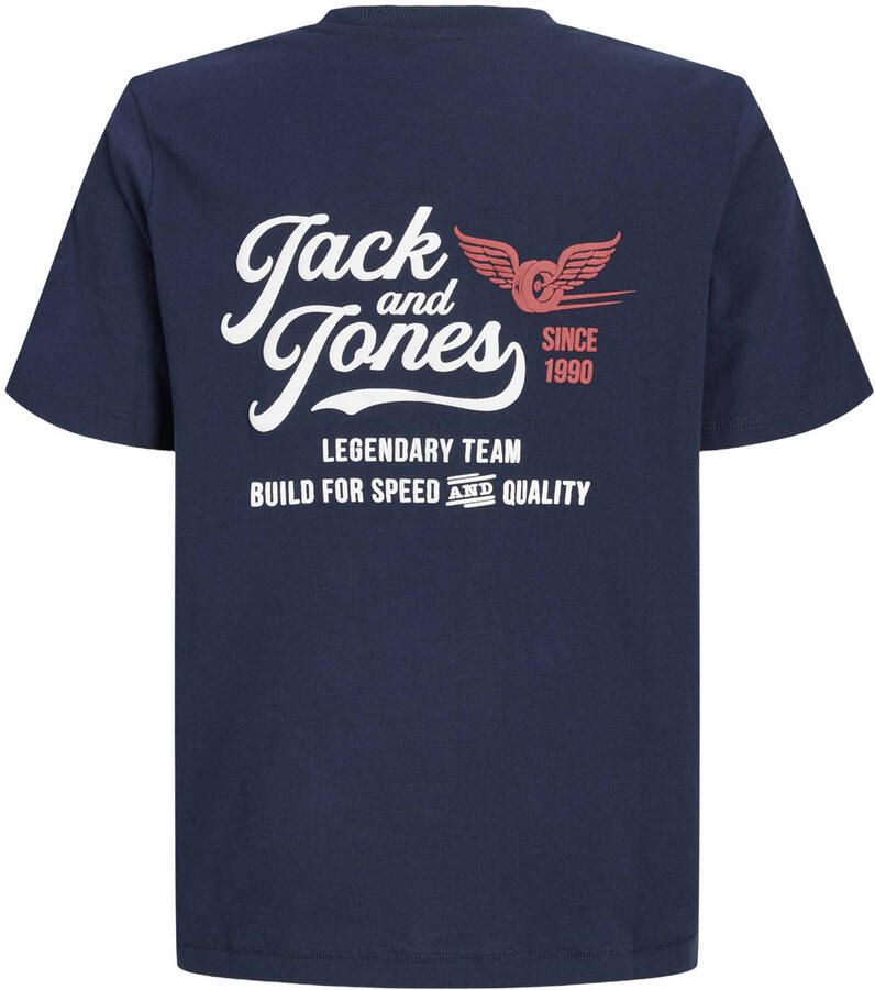 JACK & JONES JUNIOR T-shirt met backprint donkerblauw - Foto 2