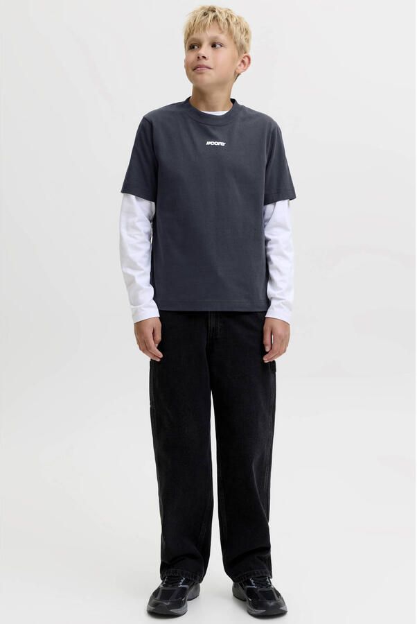 JACK & JONES JUNIOR T-shirt met backprint donkerblauw - Foto 3