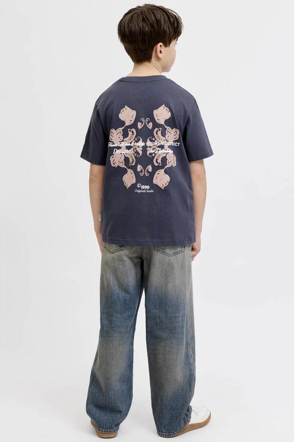 JACK & JONES JUNIOR T-shirt met backprint grijsblauw - Foto 2