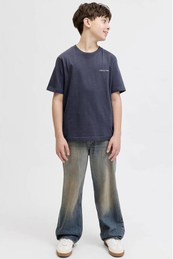 JACK & JONES JUNIOR T-shirt met backprint grijsblauw - Foto 3