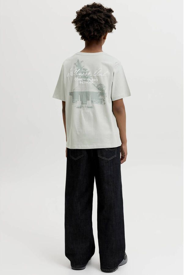 JACK & JONES JUNIOR T-shirt met backprint grijsgroen - Foto 2