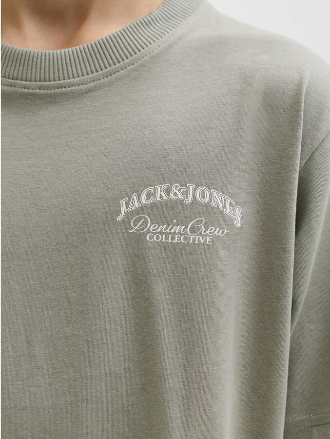 JACK & JONES JUNIOR T-shirt met backprint grijsgroen - Foto 2