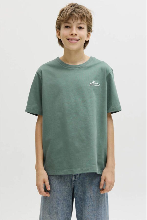 JACK & JONES JUNIOR T-shirt met backprint groen
