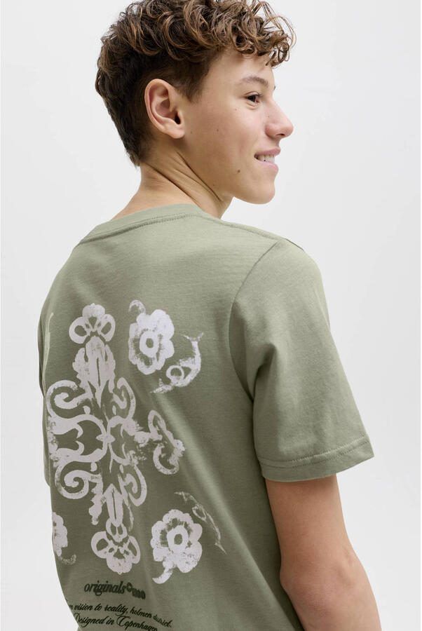 JACK & JONES JUNIOR T-shirt met backprint groen - Foto 3