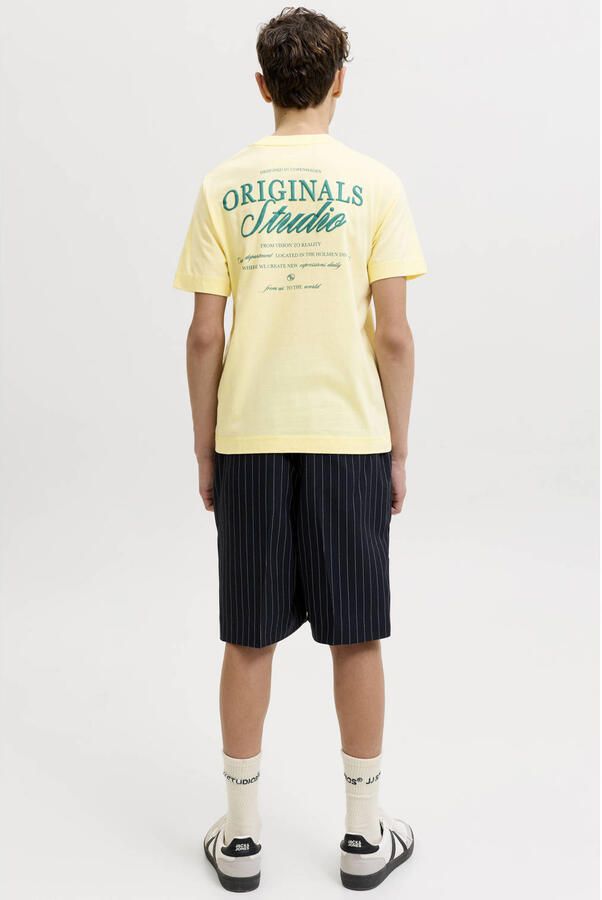 JACK & JONES JUNIOR T-shirt met backprint lichtgeel - Foto 2