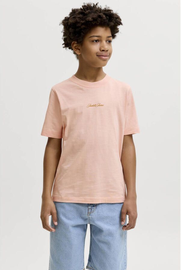 JACK & JONES JUNIOR T-shirt met backprint oranje