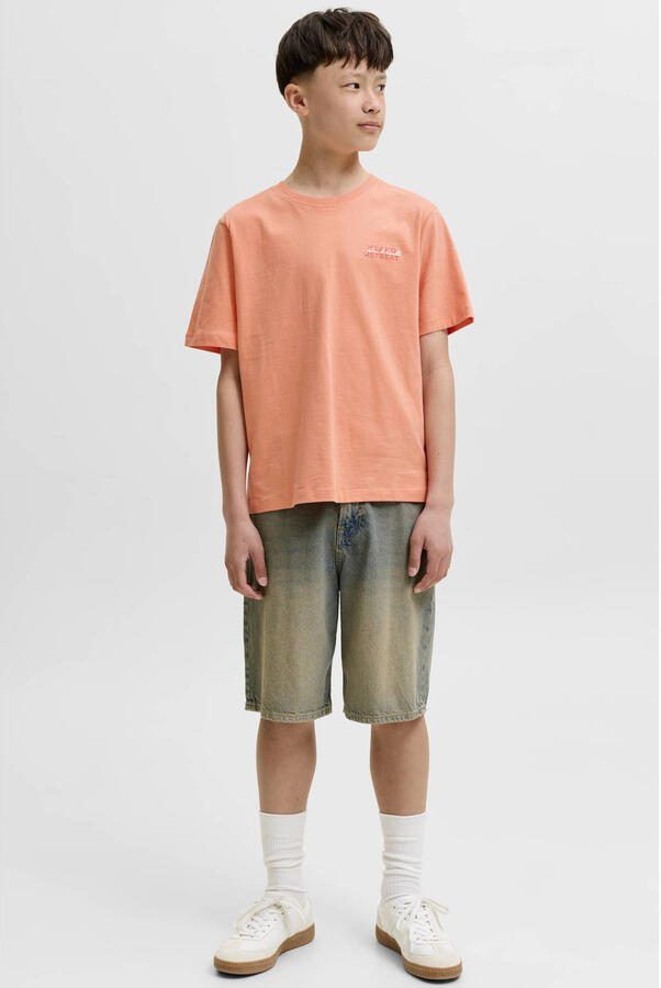 JACK & JONES JUNIOR T-shirt met backprint oranje - Foto 2