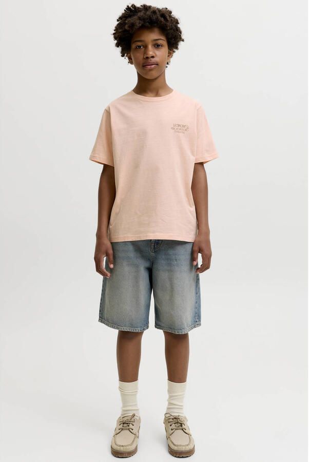 JACK & JONES JUNIOR T-shirt met backprint oranje - Foto 2