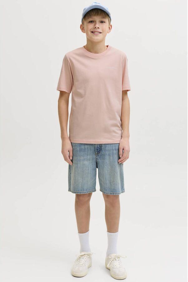 JACK & JONES JUNIOR T-shirt met backprint roze