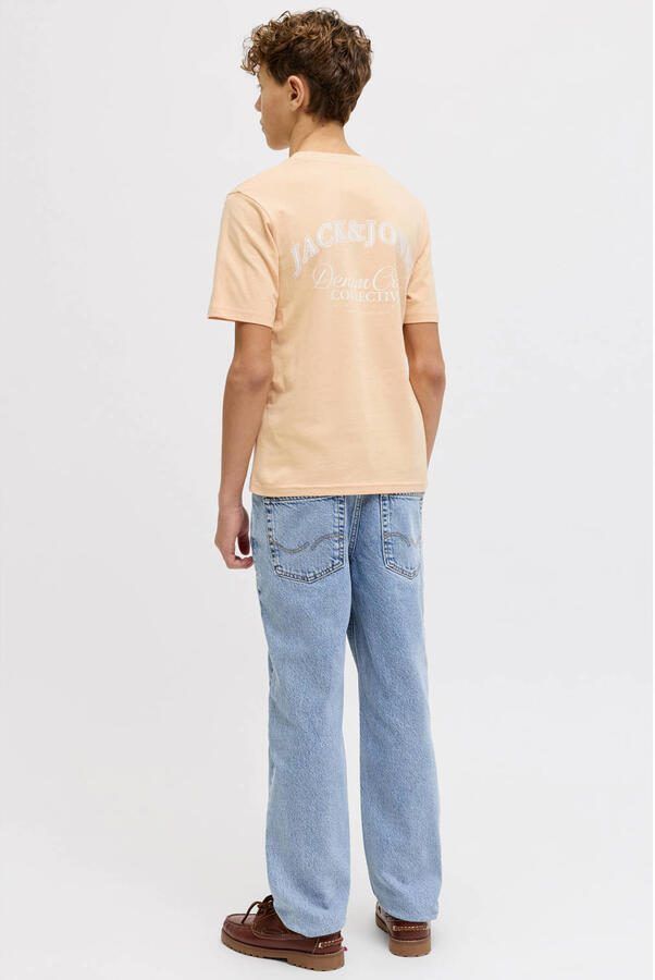 JACK & JONES JUNIOR T-shirt met backprint rozezand - Foto 3