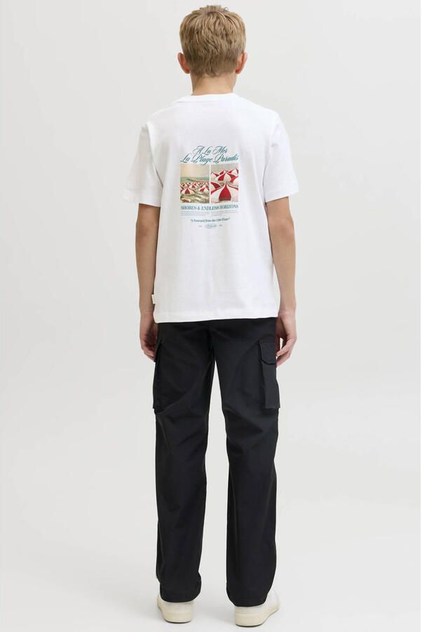 JACK & JONES JUNIOR T-shirt met backprint wit - Foto 3