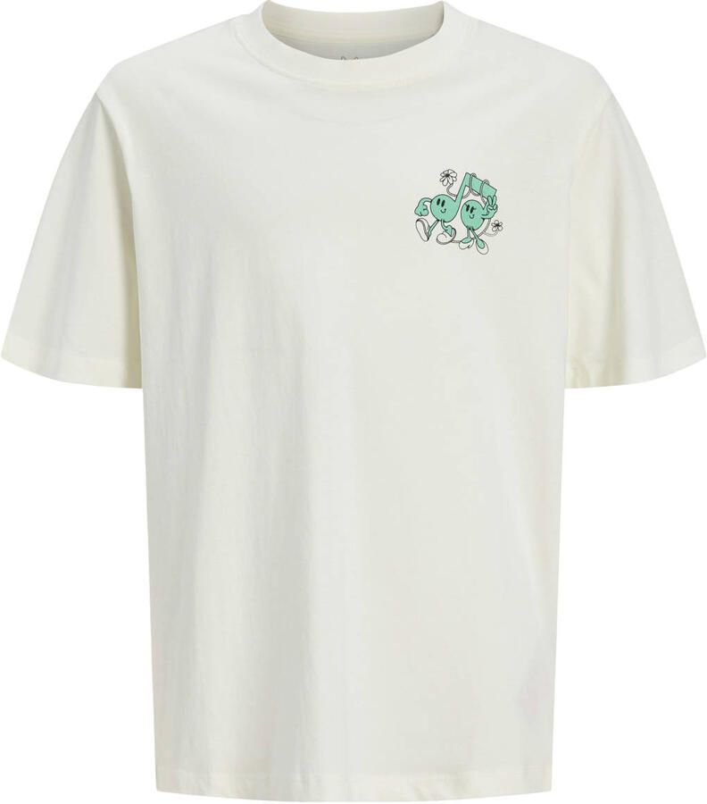 JACK & JONES JUNIOR T-shirt met backprint wit