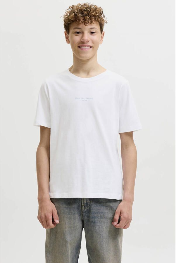 JACK & JONES JUNIOR T-shirt met backprint wit