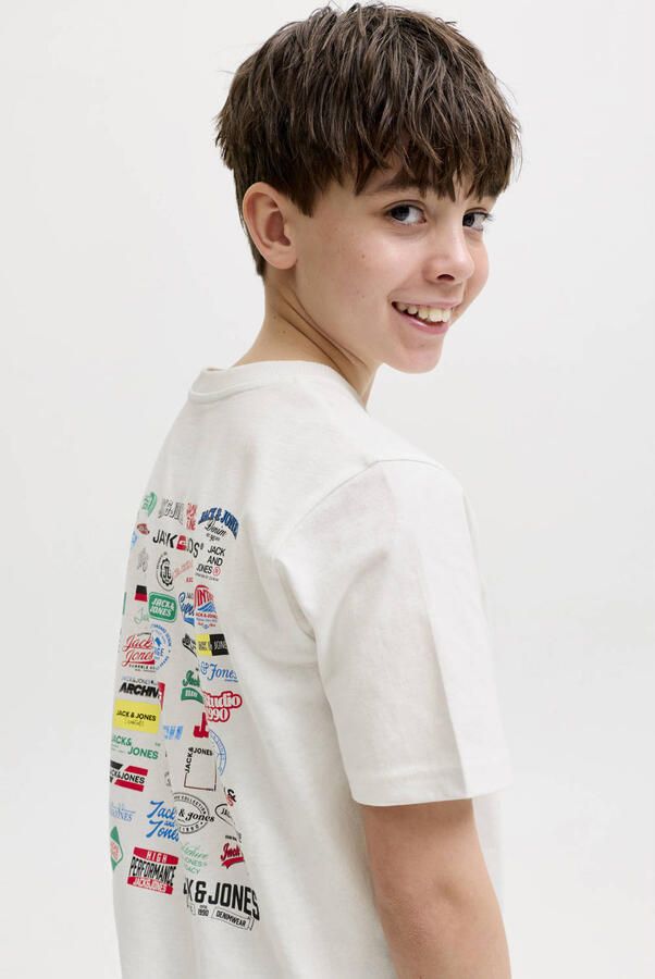 JACK & JONES JUNIOR T-shirt met backprint wit - Foto 2