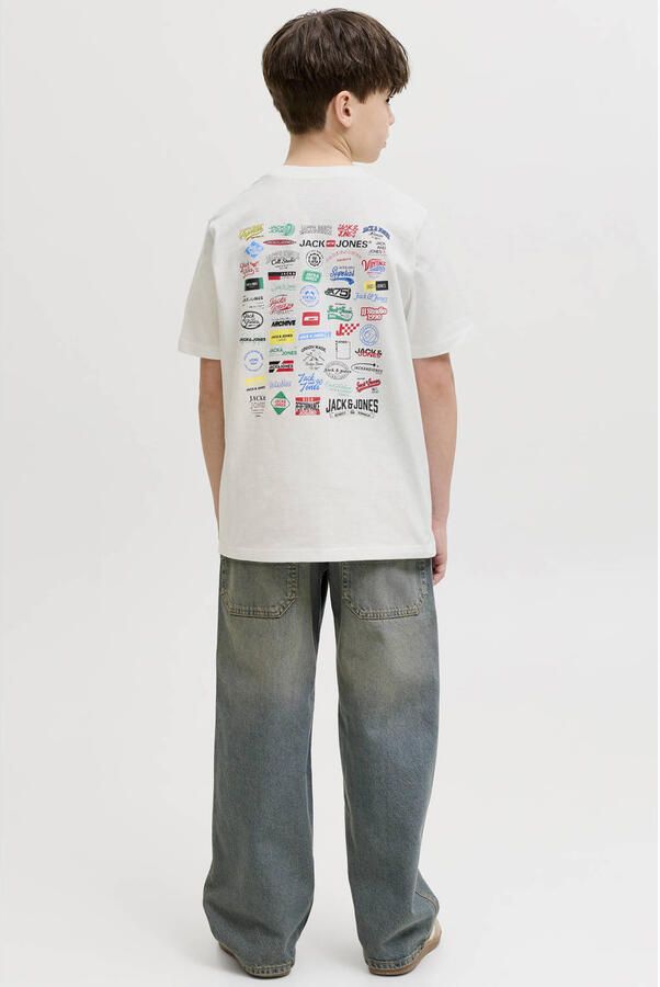 JACK & JONES JUNIOR T-shirt met backprint wit - Foto 3