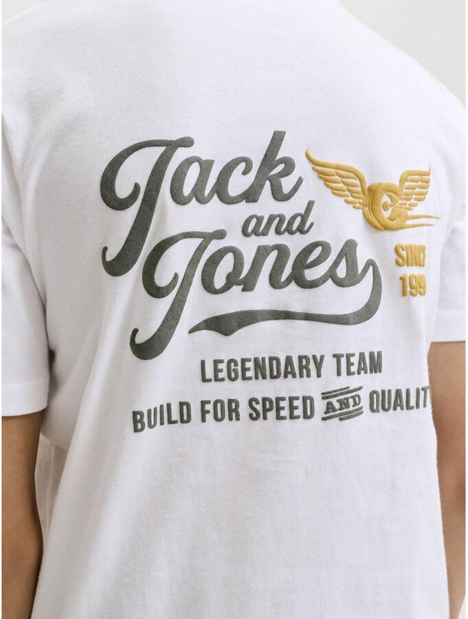 JACK & JONES JUNIOR T-shirt met backprint wit - Foto 2