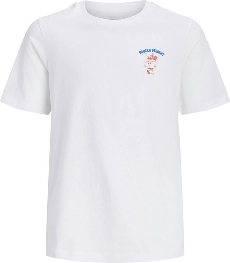 JACK & JONES JUNIOR T-shirt met backprint wit