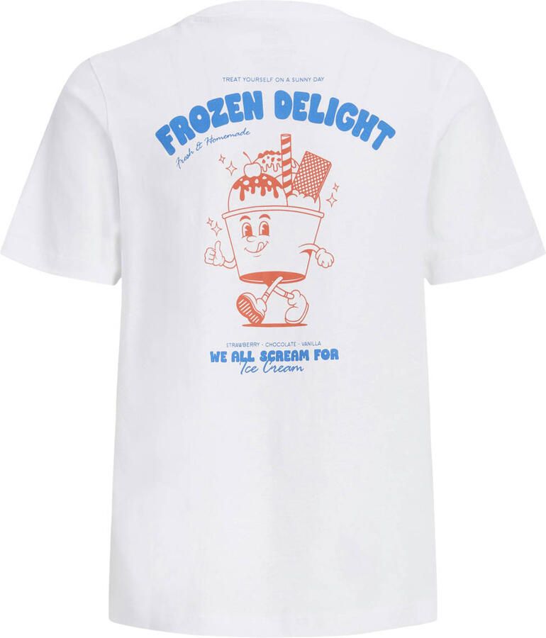 JACK & JONES JUNIOR T-shirt met backprint wit - Foto 2