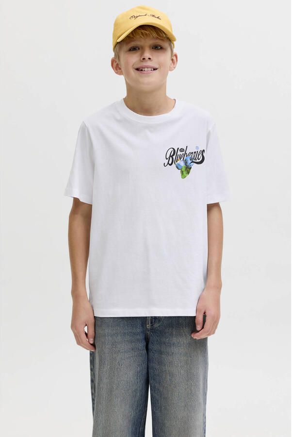 JACK & JONES JUNIOR T-shirt met backprint wit