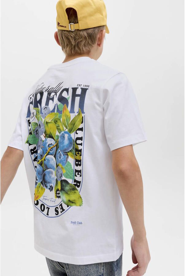 JACK & JONES JUNIOR T-shirt met backprint wit - Foto 3