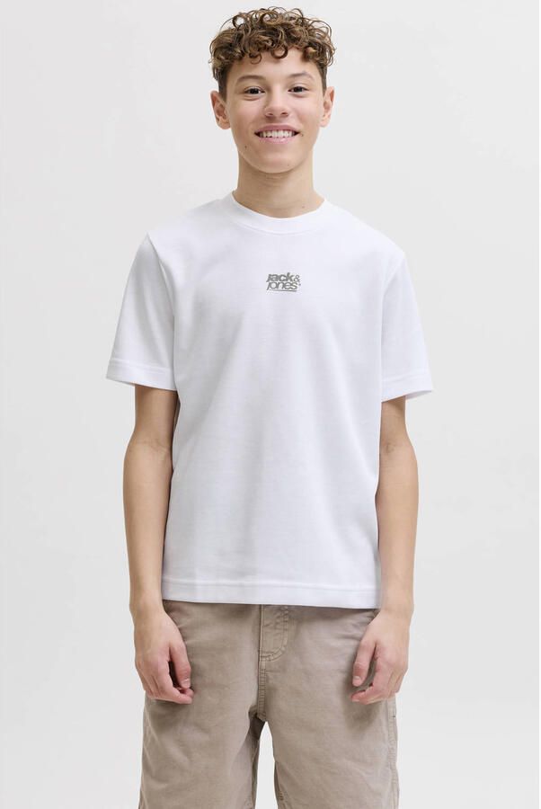 JACK & JONES JUNIOR T-shirt met backprint wit