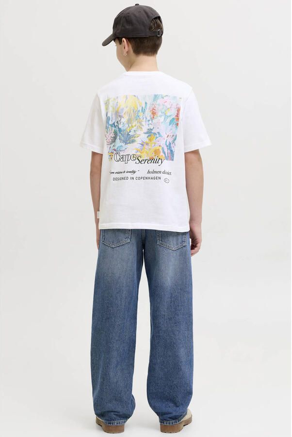 JACK & JONES JUNIOR T-shirt met backprint wit - Foto 3