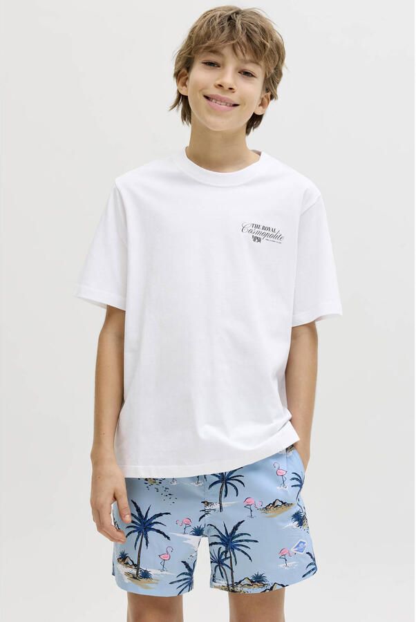 JACK & JONES JUNIOR T-shirt met backprint wit