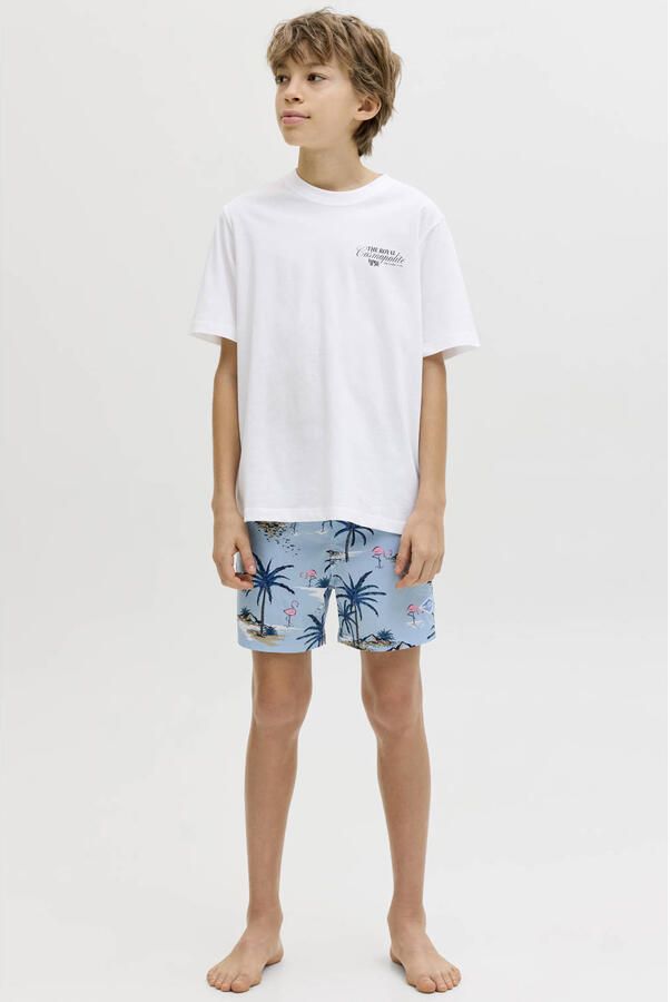 JACK & JONES JUNIOR T-shirt met backprint wit - Foto 3