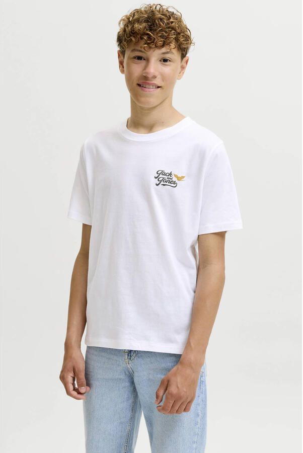 JACK & JONES JUNIOR T-shirt met backprint wit - Foto 2
