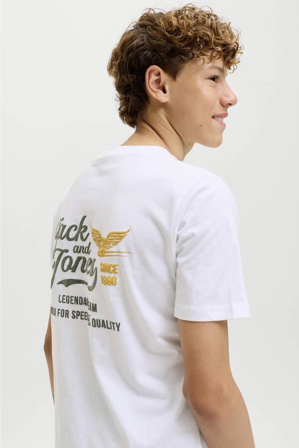 JACK & JONES JUNIOR T-shirt met backprint wit - Foto 3