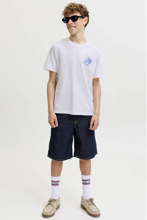 JACK & JONES JUNIOR T-shirt met backprint wit Jongens Katoen Ronde hals - Foto 2