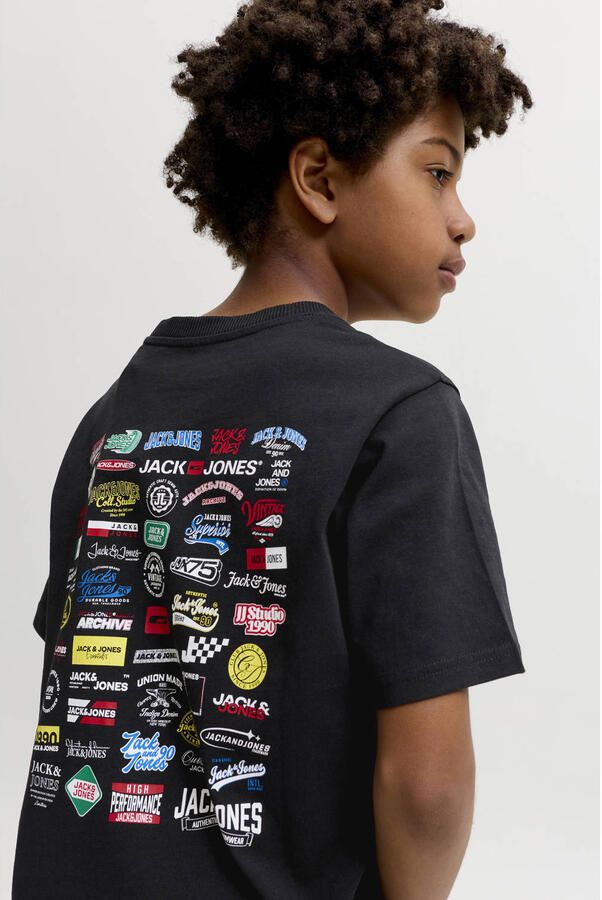 JACK & JONES JUNIOR T-shirt met backprint zwart - Foto 2