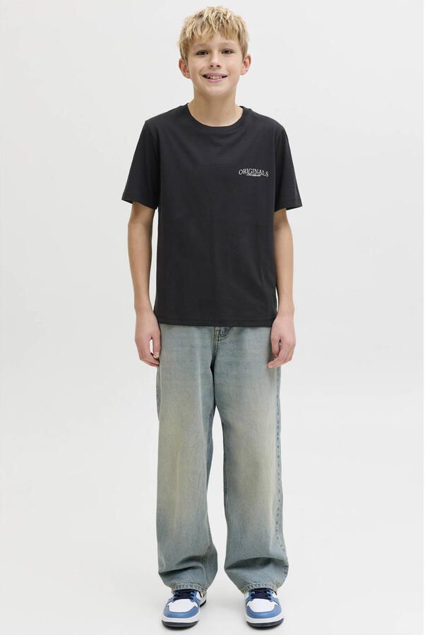 JACK & JONES JUNIOR T-shirt met backprint zwart