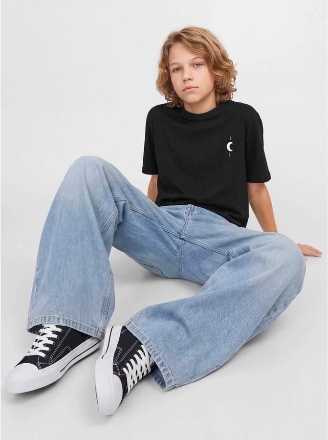 JACK & JONES JUNIOR T-shirt met backprint zwart Jongens Katoen Ronde hals - Foto 2