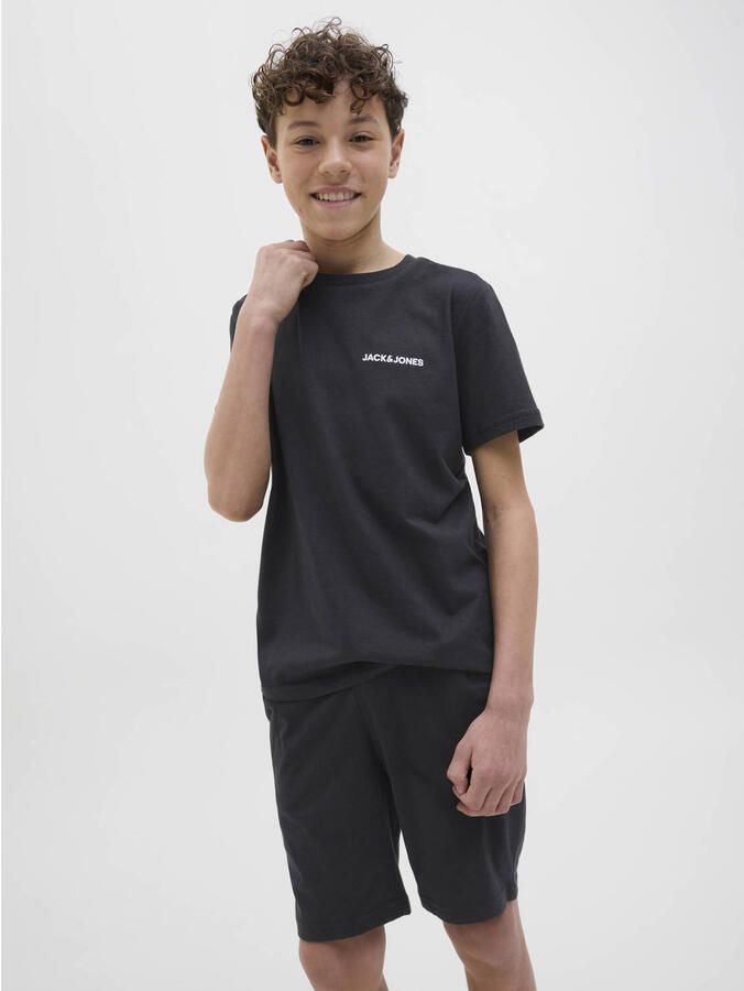 JACK & JONES JUNIOR T-shirt met korte broek zwart - Foto 3