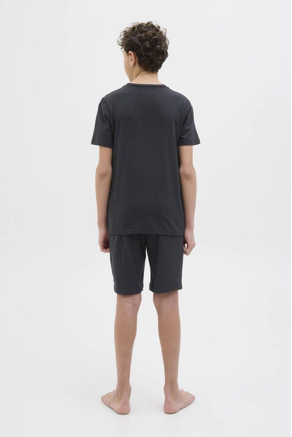 JACK & JONES JUNIOR T-shirt met korte broek zwart - Foto 2