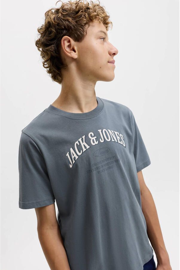 JACK & JONES JUNIOR T-shirt met logo blauw - Foto 3