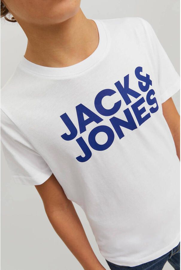 Jack & Jones Junior Shirt met ronde hals JJECORP met print en ronde hals voor een coole look bedrukt modieus regular fit single jersey ronde hals (set 2-delig)