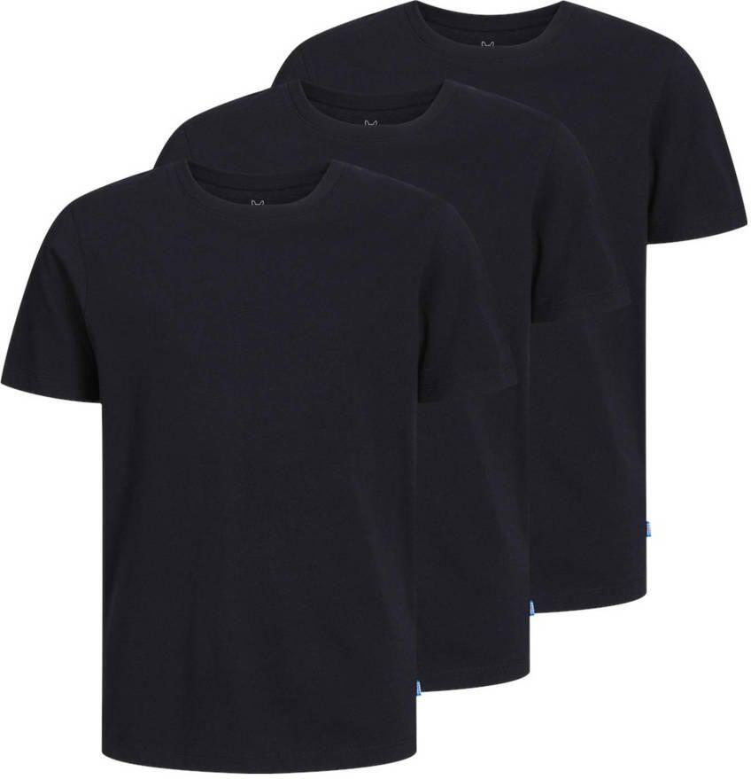 Jack & jones JUNIOR T-shirt set van 3 zwart Jongens Katoen Ronde hals 128 - Foto 2