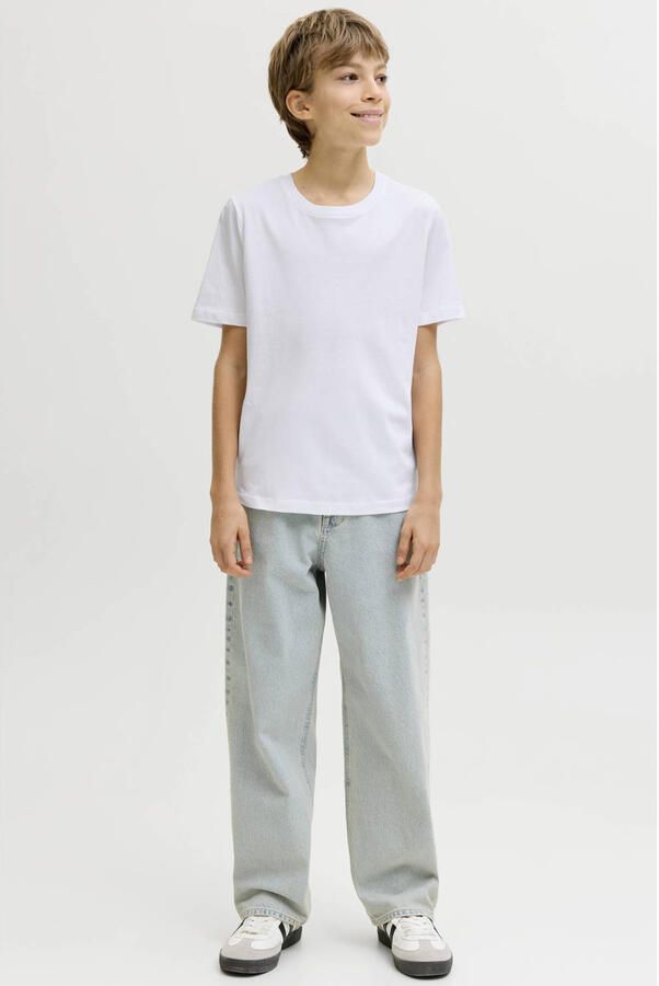 Jack & jones JUNIOR T-shirt set van 3 wit Jongens Katoen Ronde hals Effen 140 - Foto 4