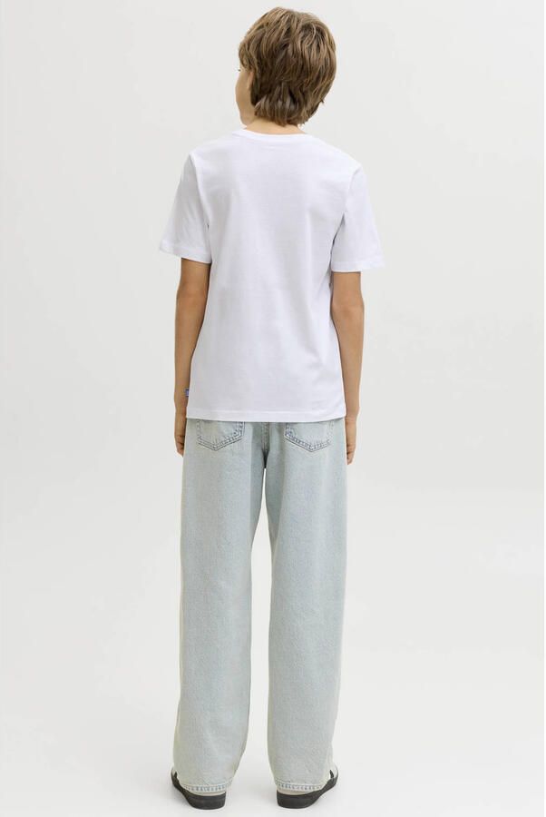 Jack & jones JUNIOR T-shirt set van 3 wit Jongens Katoen Ronde hals Effen 140 - Foto 5